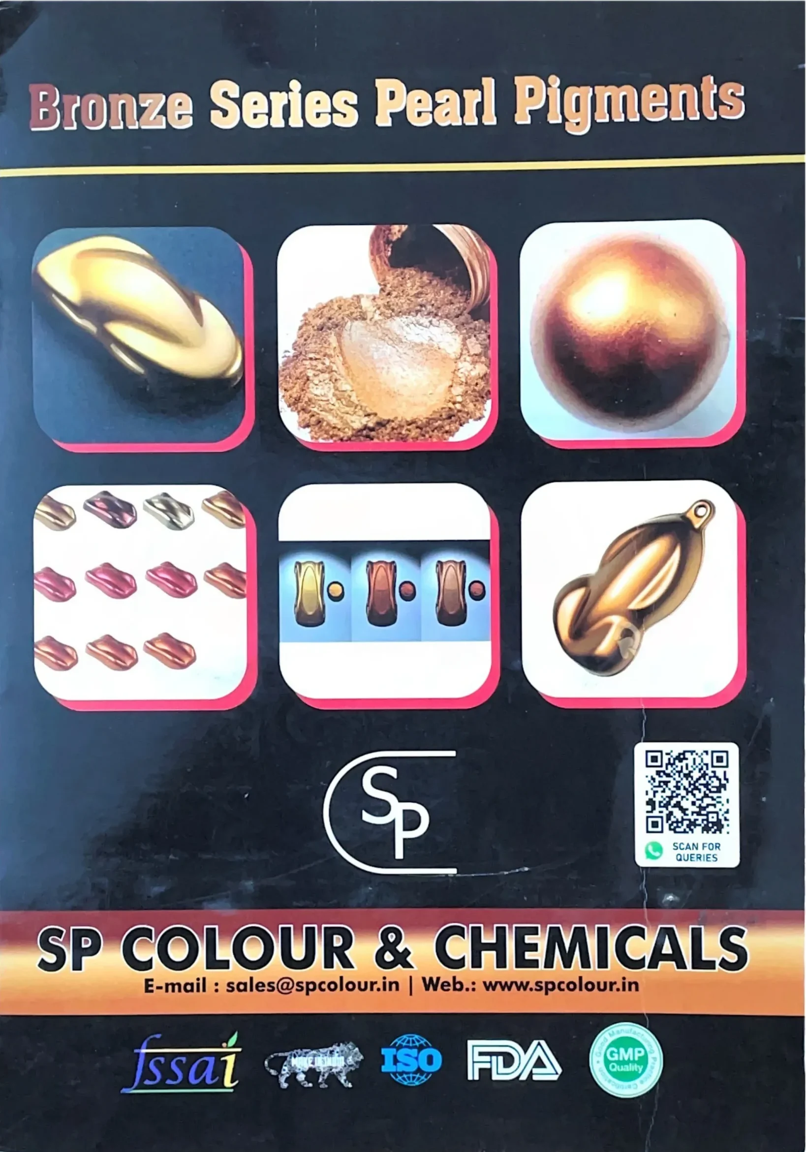 Bronze Series Pearl Pigment Shade Card